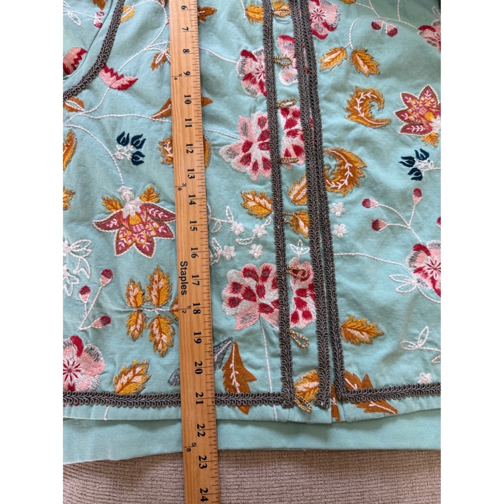 Sundance Womens Floral Embroidered Jacket Boho Size M Cottage Whimsical Artsy - Picture 10 of 12